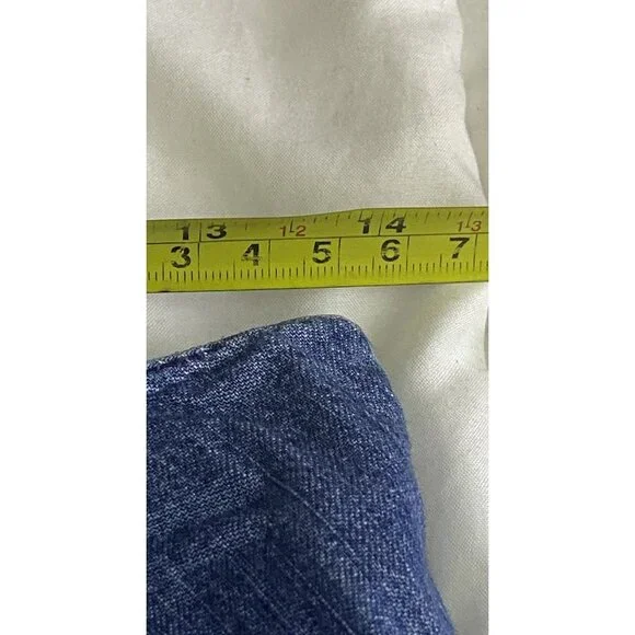 Vintage LRL Ralph Lauren Denim Sz 10 Midi Skirt Aline Patchwork Western Cottage - Picture 5 of 10